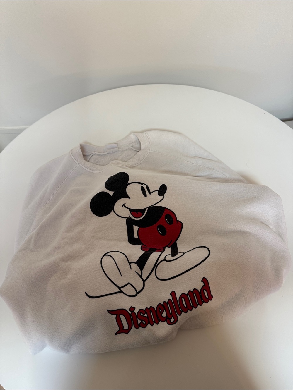 White Disneyland hoodie crew